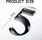 Jetec 10 Pcs House Numbers 3D Door Mailbox Numbers 0-9 Self Adhesive House Door Street Address Stickers for, Apartment, Office, Hotel Room, Mailbox Signs(6 x 4.5 Inches,Black)