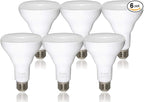 GoodBulb LED BR30 Light Bulbs | 12 Watt (60 Watt Equivalent) | E26 Base | Warm White 3000K | EcoSmart Lights | High Output 800 Lumens | Pack of 6 Bulbs