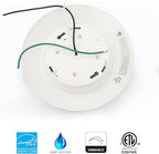 20 Packs 6 Inch LED Low Profile Recessed & Surface Mount Disk Light, Round, 15W, 900 Lumens, 5000K Day Light White, CRI80, Driverless Design, Dimmable, ETL Listed, White
