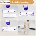 20 Pack Swiffer Mop Pads - Disposable Wet Mop Refills for Swiffer Power Mop, Strong Absorbent Pads for Easy Cleaning, Perfect for Hardwood, Laminate & Tile Floors, Compatible with WetJet & More