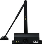 CLG HARDWARE DC6003 Medium Duty Commercial Door Closer - Surface Mounted, Automatic Door Closer, Cast Aluminum,UL 3 Hour Fire Rated, Size 3 for Residential & Light Commercial Doors - US19 Matte Black