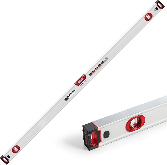 Kapro - 705 Eagle Box Level - OPTIVISION & Plumb Site - Features 2% Gradient, Acrylic Vials, and Wall-Grip - For Masonry and Concrete Jobs - VPA Tested - 48 Inch