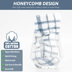 Nialnant 8PCS Dish Cloths,100% Cotton Soft Absorbent Cleaning Rags,Quick Drying Dish Towels for Kitchen,Washing Dishes-Little Blue,12x12in