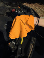 Avalon Towels Cotton Shop Rags – (Pack of 50) Size 12x14 Inches Cleaning Rags – Absorbent Shop Towels and Multipurpose Cleaning Towels for Automobiles, Industries, Garage and Homes (Orange)