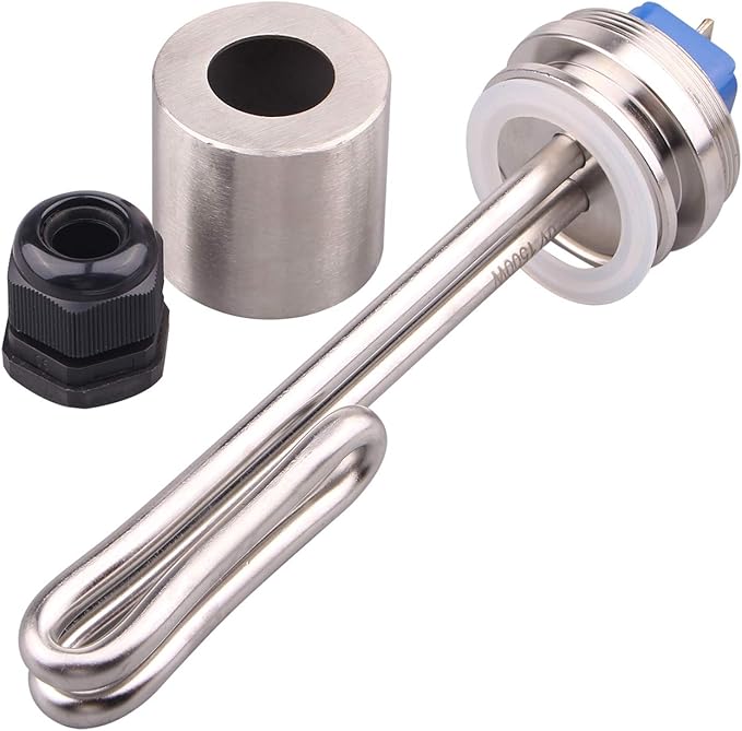 DERNORD 1.5" Inch (OD50.5mm) Tri-clamp Foldback Heating Element Stainless Steel Immersion Water Heater (120V 1500W)