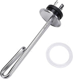 DERNORD 120V 1500W Tri-clamp Foldback Heating Element Stainless Steel Immersion Water Heater with 3-Wire Electrical Locking Plug (2 Inch Tri clamp)