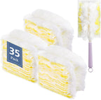 Duster Refills,35 Count Disposable Duster Refill Heavy Duty Dusters Refills Replacement Head,Yellow