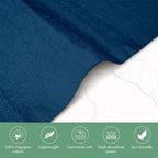 Bar Mop Blue Stripe 6 lbs 16x19 Pack of 24, 100% Cotton Double Stitched Route Ready Absorbent Kitchen Towel Dish Towels and Dishcloths Towels Sets Washcloth Kitchen Towels