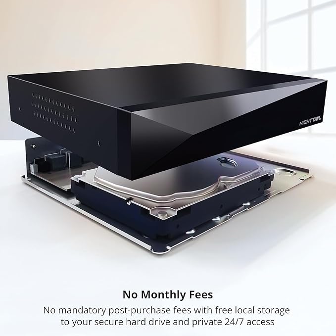 Night Owl 2-Way Audio 12 Channel DVR Video Home Security Camera System with (6) Wired 4K HD Indoor/Outdoor Deterrence Cameras and 2TB Hard Drive (Add up to 4 Wi-Fi Cameras) (6 Camera)