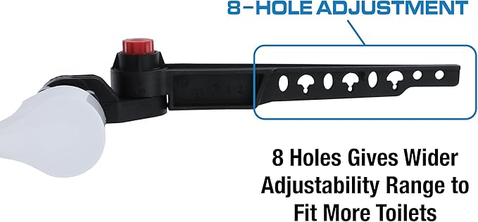 Danco 12064 Curved Replacement Handle with Front Angle/Side/Vertical Mount in Toilet Tank Lever, White