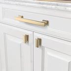 Asidrama 10 Pack 5 Inch(128mm) Brushed Brass Kitchen Cabinet Handles, Cabinet Pulls Kitchen Cabinet Hardware for Cupboard Drawer Pulls