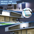 Juyace 120W LED Wall Light Outdoor Flood Lighting Exterior Fixtures 360 °Rotation 5000K for Garage Yard Barn Area Backyard Building 4pack