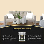EVOLVE Signature Paint & Primer: Luxury Paint & Primer for Indoor & Outdoor Surfaces, Minimal Odor, Satin Sheen (Pinewood Yellow, 5 Gallon)