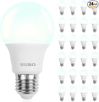 BUBO A19 LED Light Bulbs, 60 Watt Equivalent LED Bulbs, Cool White 4000K, 800 Lumens, E26 Standard Base, Non-Dimmable, 8W Cool White LED Bulbs for Bedroom Living Room Home Office, 24 Pack