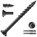 #8 x 2 Inch Deck Screws (1275Pcs) 10lb. Exterior Wood Screws. Carbon Steel, Black, Flat Head, Rust Resistant epoxy Coated, with T25 Star Bit