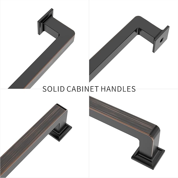 10 Pack 3-inch Bronze Oil Rubbed Cabinet Handles - Pulls & Hardware for Cabinets