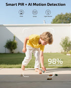 《100% Solar Powered & 2-Way Audio》Outdoor Wireless PTZ Camera System, 4MP Solar Powered Battery Cameras,Home Video Surveillance, Surveillance DVR Kits