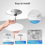 LVWIT LED Recessed Light 6inch, 5CCT Can Lighting with White Cover, Color Selectable Dimmable Downlight with E26 Conversion Kit, 2 Pack