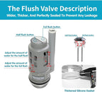 3-Inch Dual Flush Valve Repair Kit for 2-Piece Toilet,Fits Glacier Bay,Aquasource and most brands.Includes 8.2"Height Flush Valve, Fill Valve, Button, and Bolts