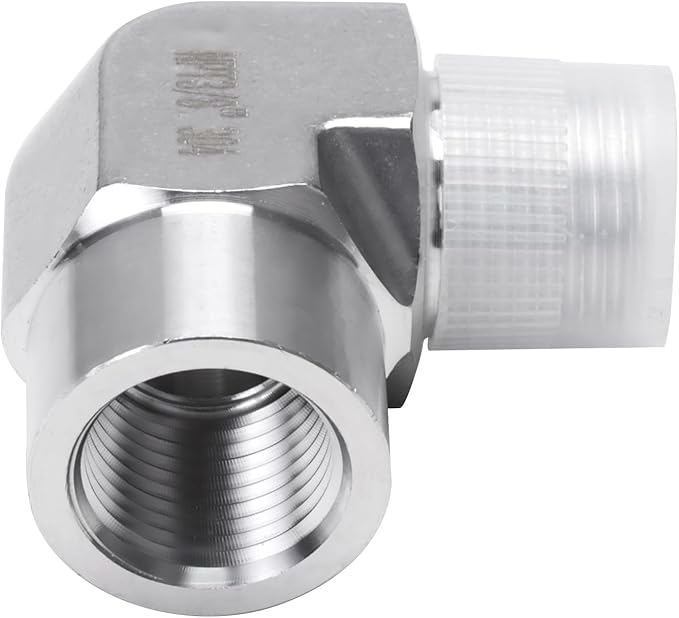 90 Degree Street Elbow - 3/8" NPT Male to 3/8" NPT Female Stainless Steel 304 Heavy Duty Forged Barstock Street Elbow Adapter Pipe Fitting (pack of 5)