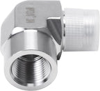 90 Degree Street Elbow - 3/8" NPT Male to 3/8" NPT Female Stainless Steel 304 Heavy Duty Forged Barstock Street Elbow Adapter Pipe Fitting (pack of 5)