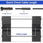 CKE 20 Pack Black Invisible Cable Railing Kits, 3/16" Black Stainless Steel Invisible Receiver and Swage Tensioner Stud End for 2x2 4x4 Wood Metal Post Deck Stairs, Cable Railing Hardware, BCR31