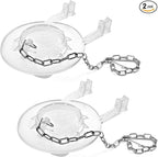 Toilet Flapper Replacement Kit 2 Inch (2 PCS) Universal for American Standard Toilet - Easy to Install, Long Lasting Silicone, Stainless Chain