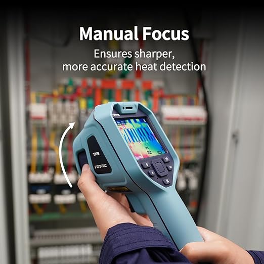 TK6 Thermal Imaging Camera, 384 x 288 IR Resolution, 25° *19° FOV, Manual Focus Thermal Imager with 5MP Visual Camera for Building, Electrical Inspections, -4°F to 1022°F, 3.5" Touch Screen