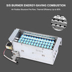 CAMPLUX Instant Hot Water Heater, 3.18 GPM Natural Gas, Whole House Gas Water Heater, Indoor, Black