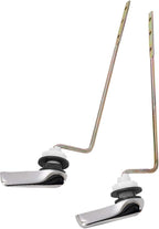 Toilet Handle Replacement Kit, Chrome Finish Side Mount Toilet Trip Levers with Seal Gasket and Nut, 2Pcs Stainless Steel Flapper Chains, Universal Replacement for Most Side Mount Toilets