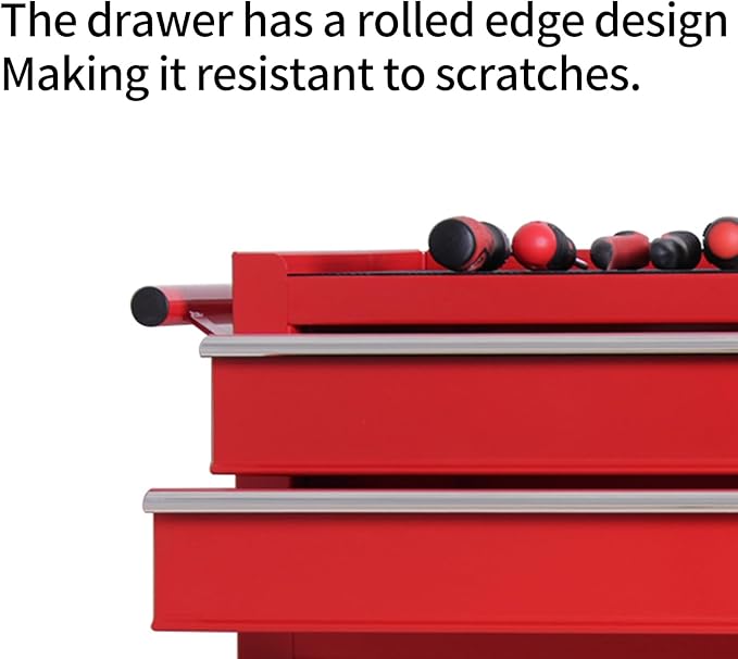 Tool Chest Heavy Duty Cart Steel Rolling Tool Box 5 Drawer Cart (TZ35 Red)