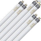 amgolibi F21T5/841 34 inch Fluorescent Tube, 21W T5 Light Bulb, 2000 Lumens, 4100K Cool White, 82+ CRI, G5 Mini-Bin Base 6 Pack