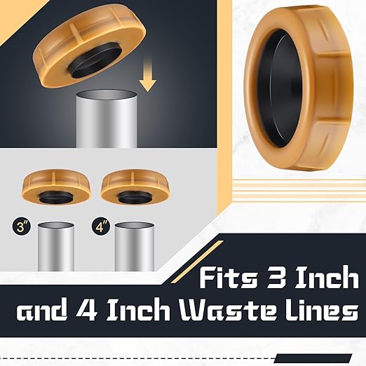 Marsui 4 Pack Toilet Wax Ring Thick Toilet Bowl Wax Ring Gasket for Toilet Bowl Toilet Wax Ring Seal for 3-inch/4-inch Waste Line-Gas, Odor and Watertight Seal (Extra Thick)