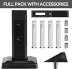 T316 Stainless Steel Glass Railing Clamp,Heavy Duty Glass Railing Spigot,Railing Post Clamp (4, Black)