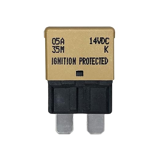 Auto Reset ATC/ATO 5 Amp Circuit Breaker Fuse for Automotive Marine RV Car Truck Audio Battery Protection Automatic Reset | Low Profile (5A, 1 Pack)