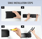 Wall Mount Tool Storage Rack, Heavy Duty Garage Storage Tool Organizer, Garden Tool Wall Hooks and Hangers, Hold Up to 350lbs (Black 6pcs)