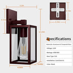 2 Pack Oil Rubbed Bronze Exterior Lighting Fixtures Wall Mount, Outside Front Porch Lights for House, Outdoor Lantern Lamp, Waterproof Wall Sconce Lights, Coach Light for Garage Entryway