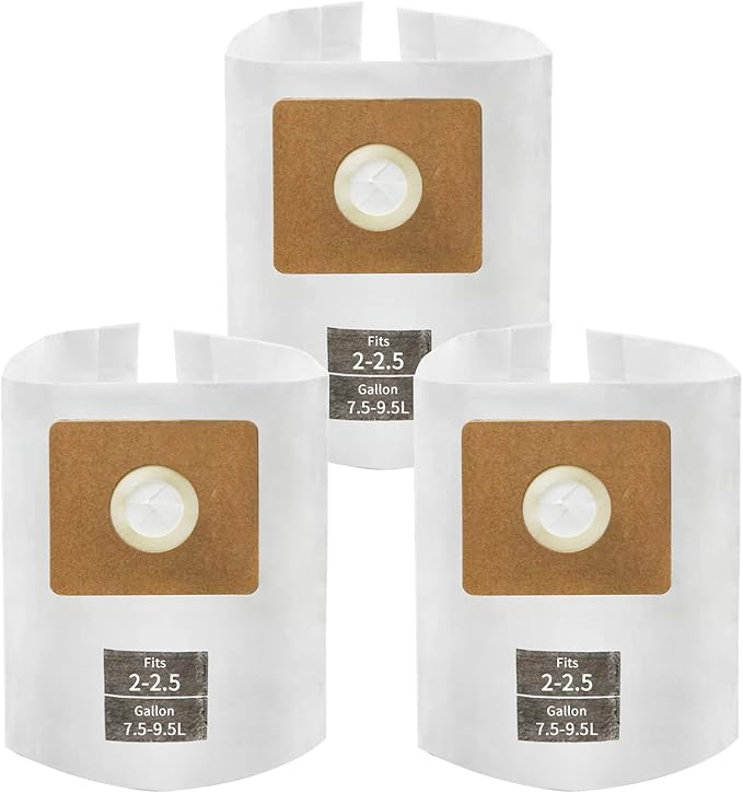 3 PCS Preferential Set 2-2.5 Gallon Vac Bags, Type B 90668 9066800 9066833, All Around QAM70 and CMXZVBE38774 Vac Filter Bags