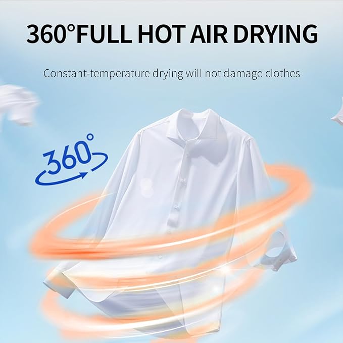 Portable Clothes Dryer for Apartment, RV and Travel, Secadora de ropa portatil, Mini Dryer Quickly Dry Light Clothes, Underwear, Baby Clothes, Socks and Shoes