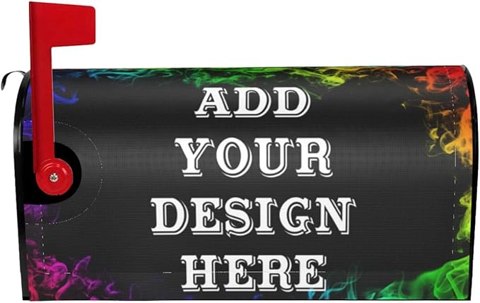 Personalized Mailbox Covers Custom Picture/Photo/Text Magnetic Standard Size Mailbox Wraps Post Letter Box Cover for Garden Yard Outdoor Decorations-2