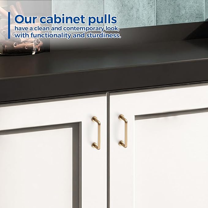 JOY DECOR Cabinet Pulls – 3 Inch Hole Center, Champagne Bronze, 15 Pack, Zinc Alloy Cabinet Handles for Drawers & Cupboard – Vintage Style Hardware for Kitchen, Bathroom, Dresser, Furniture Makeover