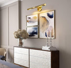 Gold Brass Hardwired Picture Light, 30" Knurled Dimmable Rotatable 360° Picture Lights for Wall, Vanity Light, Gallery Wall Light, Art Lighting, Picture Frame Light,Include Bulb