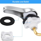 iFealClear 2-Pack Toilet Handle Kit, Universal Front-Mount Flush Lever Replacement, Solid Brass Trip Lever (Chrome)