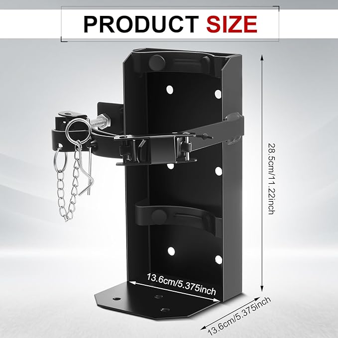 Zonon Heavy Duty Fire Extinguisher Mount Bracket Metal Fire Extinguisher Holder Wall Mount for Home Car Truck, Mini, Small, and Medium Sized(Fits 10lb,Black,2 Pcs)