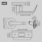 Keyed Entry Grade 2 Commercial Door Locks Heavy Duty Office Door Lever, Non-Handed, UL 3 Hour Fire Rated, ADA Compliant, Satin Chrome Finish 26D, 2-3/4''Backset X-XG-ET-70
