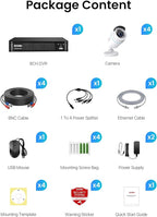 ZOSI H.265+ Full 1080p Home Security Camera System with AI Human Vehicle Detection, 8 Channel 5MP-Lite CCTV DVR (No HDD), 4 x 1080p Weatherproof Surveillance Camera Outdoor Indoor, 80ft Night Vision