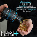 (3 Pack) Smarter Omega 3 Fish Oil, Berry Flavor, Burpless, Tasteless, 2000mg, DHA EPA Triple Strength Brain, Joint and Heart Support, Made with AlaskOmega®