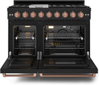 Gordon Ramsay by THOR Kitchen 48 Inch Professional Liquid Propane Range with Tilt Panel Touch Control in Black/Rose Gold