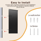 Locking Mailbox with Key for Outdoor 6 x 3.4 x 10.6 Inches Small Wall Mount Mail Box with Lock Security Mail Drop Metal Collection Boxes Hanging Secure Postbox Black