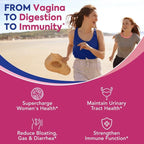 Probiotics for Women, 120 Billion CFU 34 Strains, Prebiotics, Digestive Enzymes, Cranberry, 4-in-1 Feminine Probiotic, Digestive, Vaginal, Immune Support, 30ct